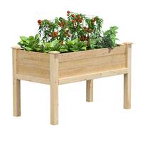 Gracie Oaks New Braunfels Handmade Wood Outdoor Elevated Planter